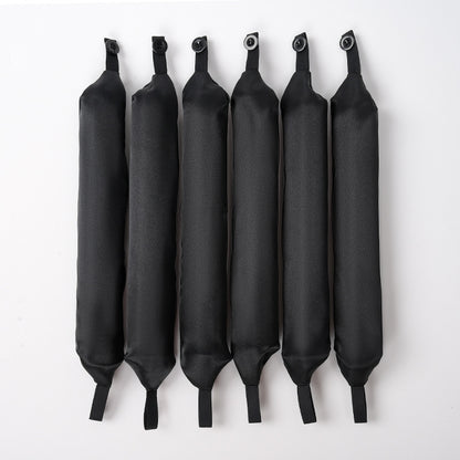 Glowglo black lazy hair curler set with soft cylindrical design for easy heat-free curls