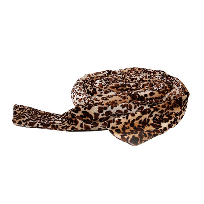 Glowglo velvet heatless hair curler in leopard print for easy, damage-free styling